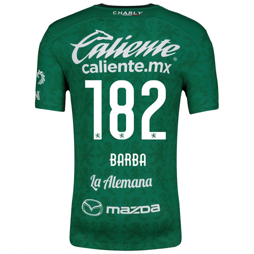 Niño Camiseta Austin Barba #182 Verde Blanco 1ª Equipación 2024/25 La Camisa Argentina