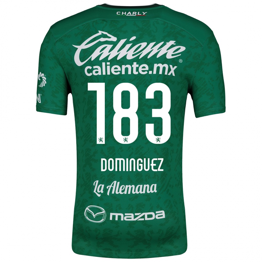 Niño Camiseta Jesús Domínguez #183 Verde Blanco 1ª Equipación 2024/25 La Camisa Argentina