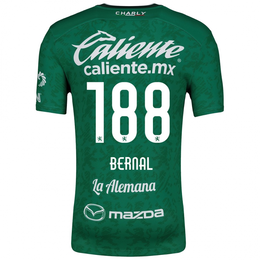 Niño Camiseta Juan Bernal #188 Verde Blanco 1ª Equipación 2024/25 La Camisa Argentina