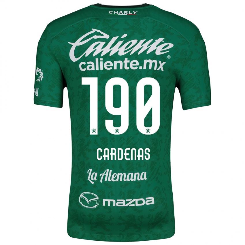 Niño Camiseta Emilio Cárdenas #190 Verde Blanco 1ª Equipación 2024/25 La Camisa Argentina