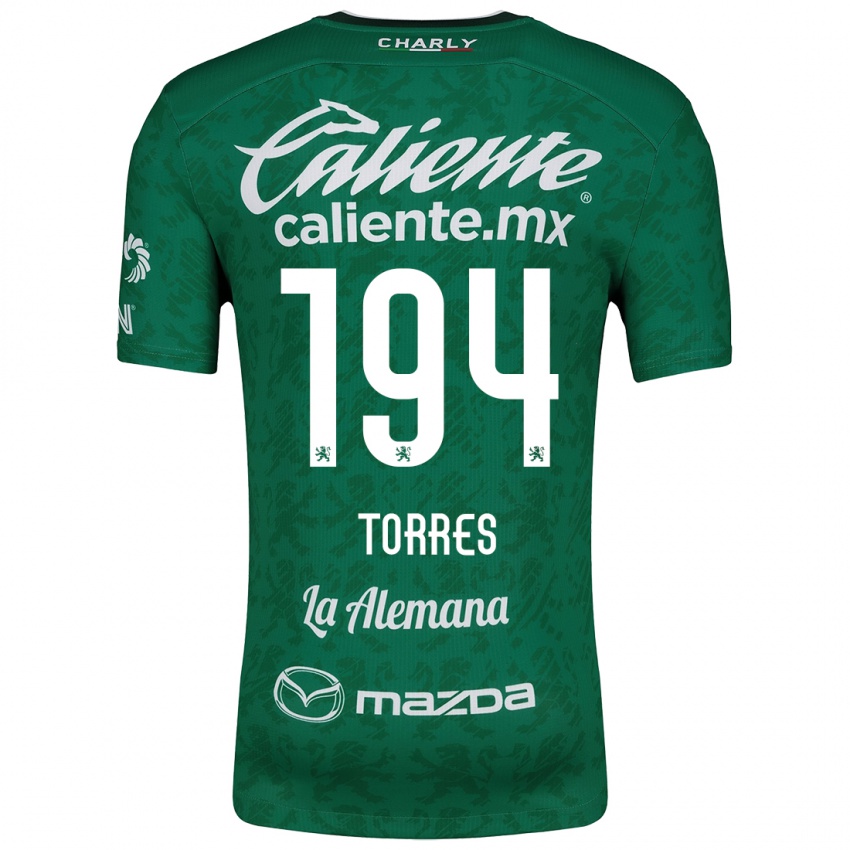 Niño Camiseta Erick Torres #194 Verde Blanco 1ª Equipación 2024/25 La Camisa Argentina