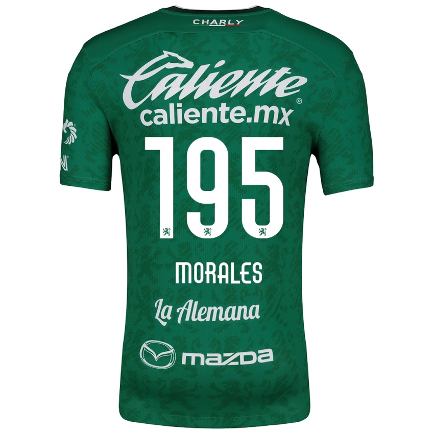 Niño Camiseta Daniel Morales #195 Verde Blanco 1ª Equipación 2024/25 La Camisa Argentina