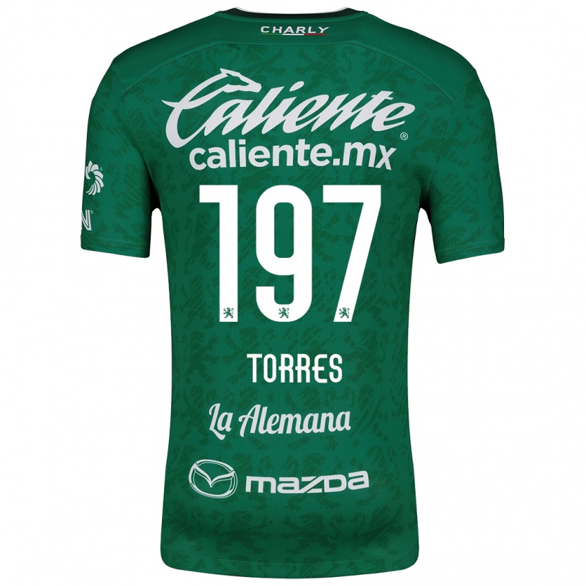 Niño Camiseta Erick Torres #197 Verde Blanco 1ª Equipación 2024/25 La Camisa Argentina