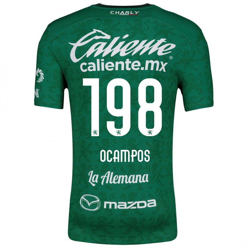 Niño Camiseta Omar Ocampos #198 Verde Blanco 1ª Equipación 2024/25 La Camisa Argentina