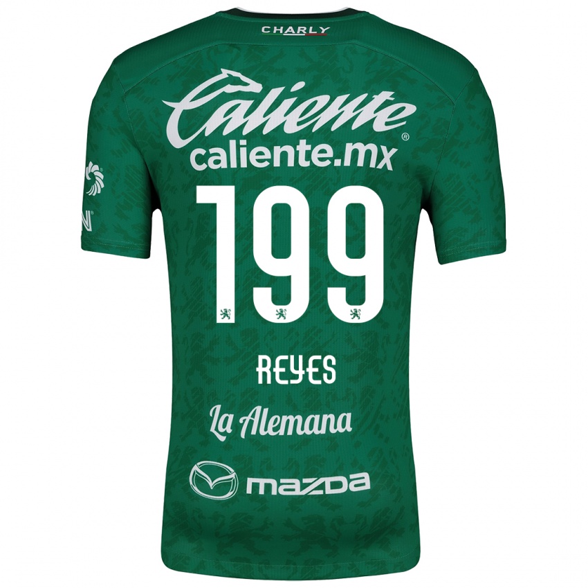 Niño Camiseta Jonathan Reyes #199 Verde Blanco 1ª Equipación 2024/25 La Camisa Argentina