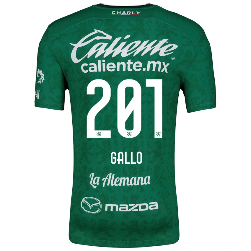 Niño Camiseta Andrés Gallo #201 Verde Blanco 1ª Equipación 2024/25 La Camisa Argentina