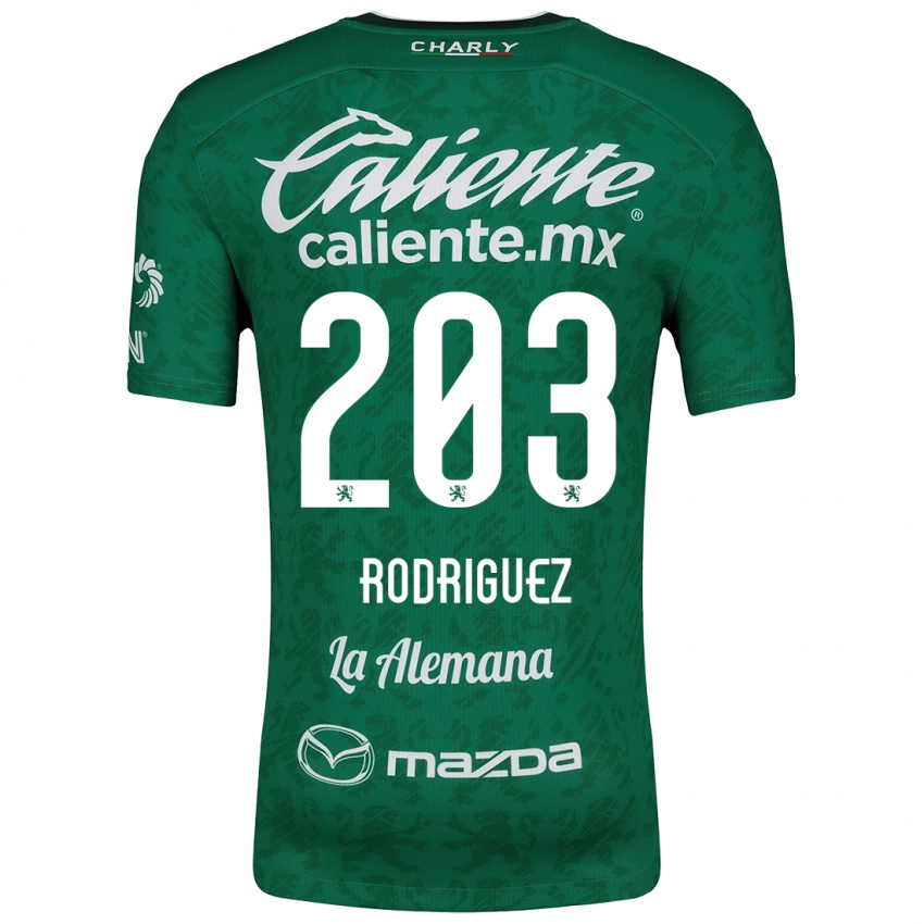 Niño Camiseta César Rodríguez #203 Verde Blanco 1ª Equipación 2024/25 La Camisa Argentina