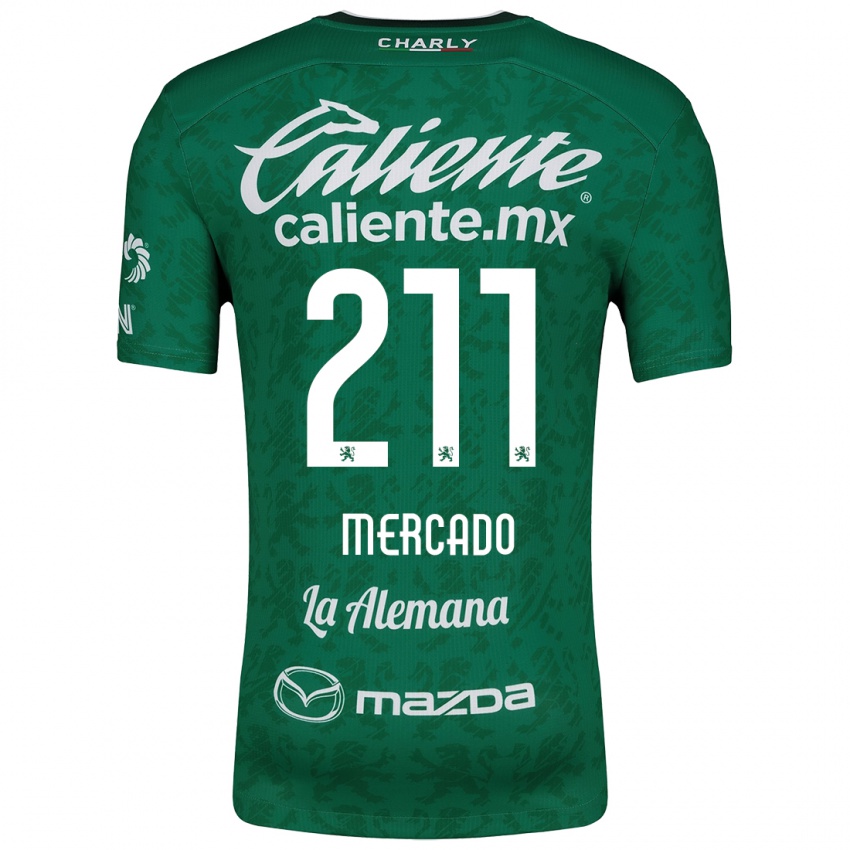 Niño Camiseta Diego Mercado #211 Verde Blanco 1ª Equipación 2024/25 La Camisa Argentina