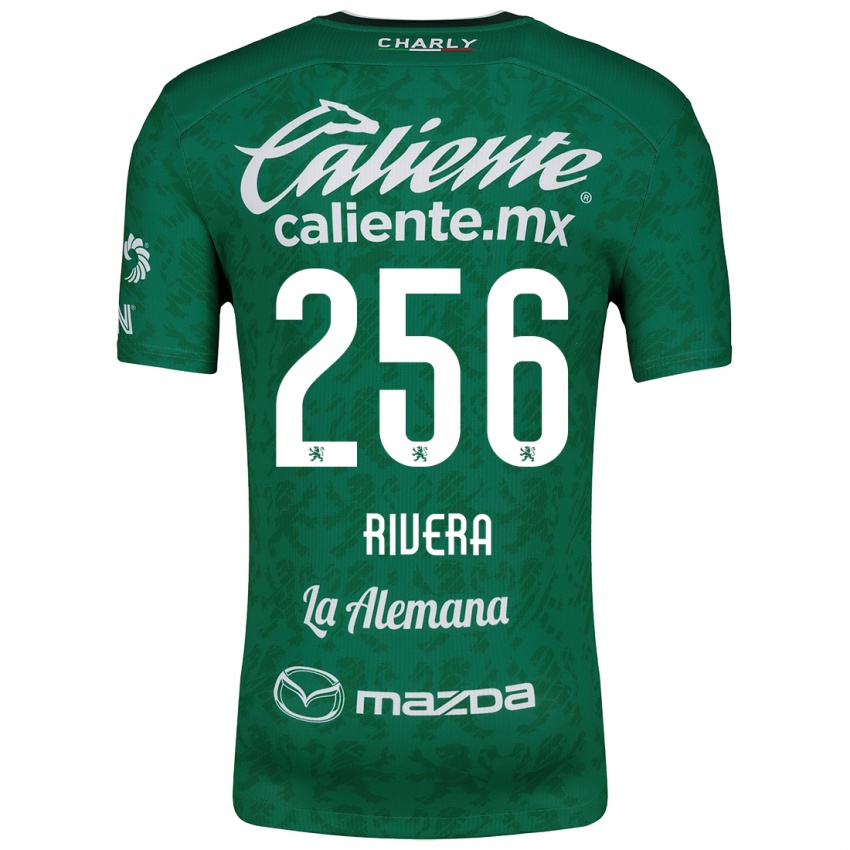 Niño Camiseta Fernando Rivera #256 Verde Blanco 1ª Equipación 2024/25 La Camisa Argentina