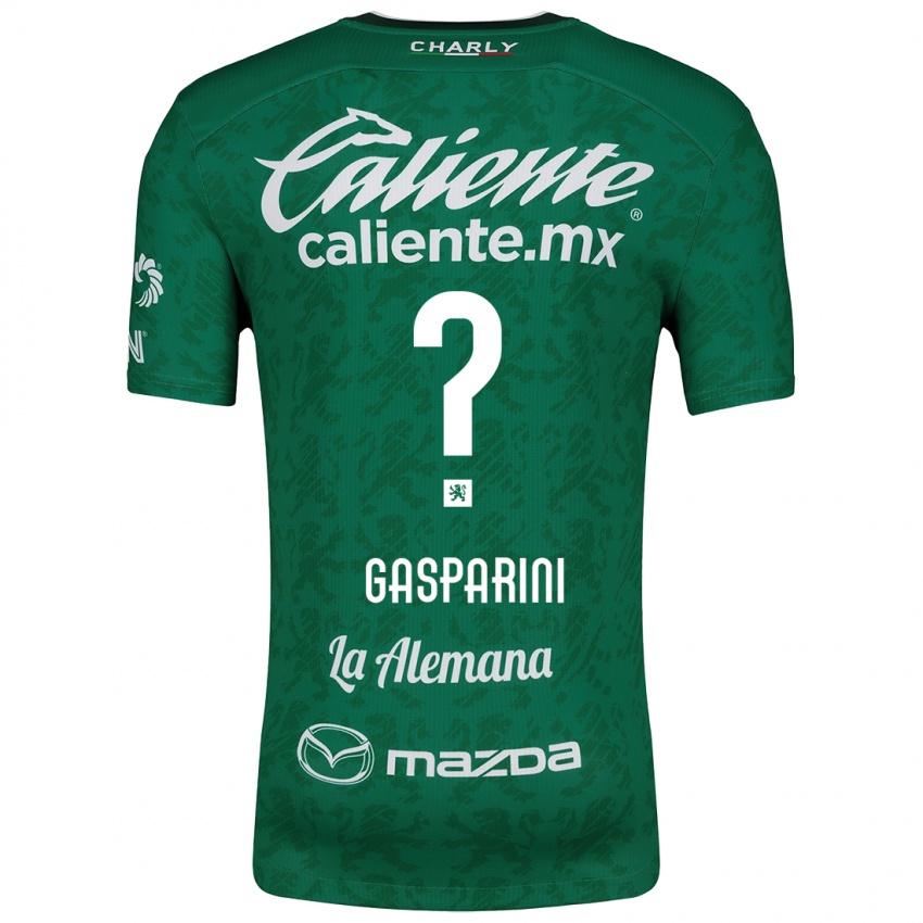 Niño Camiseta Joaquín Gasparini #0 Verde Blanco 1ª Equipación 2024/25 La Camisa Argentina