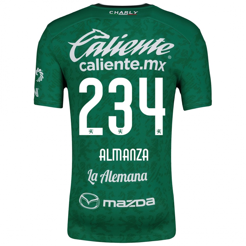 Niño Camiseta Román Almanza #234 Verde Blanco 1ª Equipación 2024/25 La Camisa Argentina