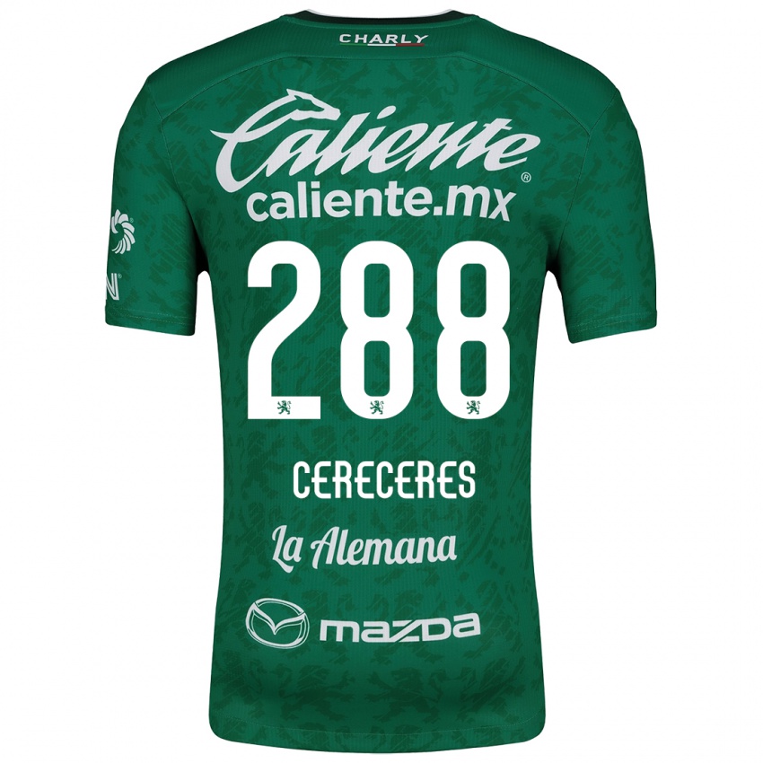 Niño Camiseta Thomas Cereceres #288 Verde Blanco 1ª Equipación 2024/25 La Camisa Argentina