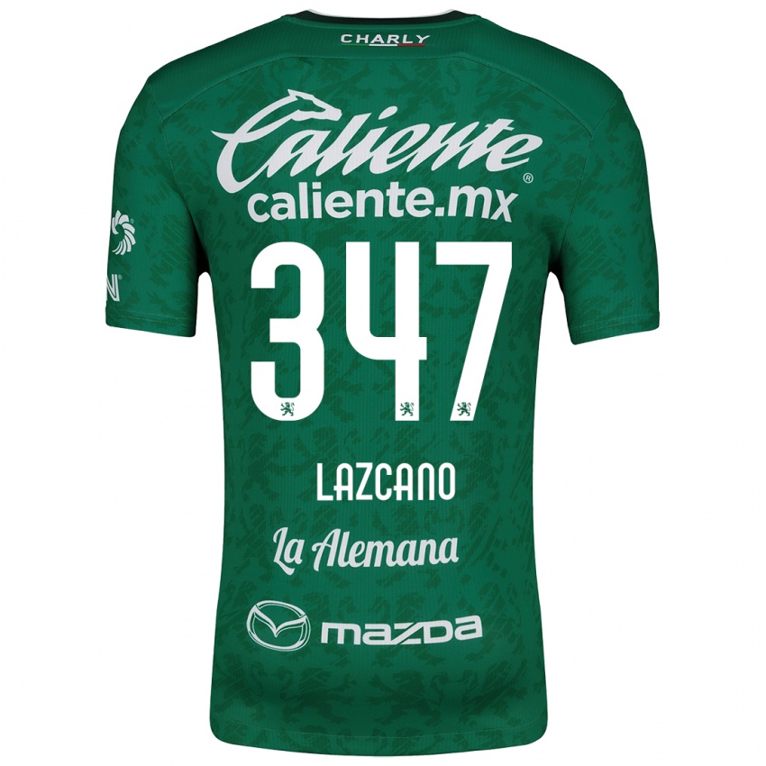 Niño Camiseta Evan Lazcano #347 Verde Blanco 1ª Equipación 2024/25 La Camisa Argentina