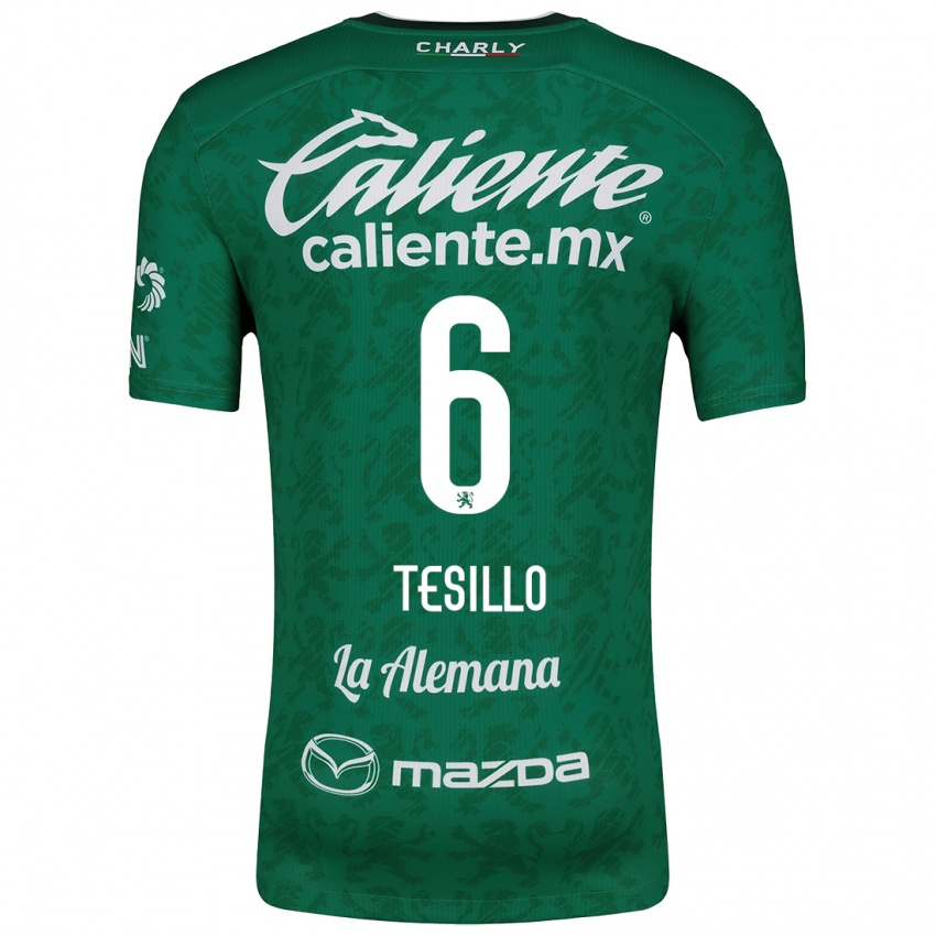 Niño Camiseta William Tesillo #6 Verde Blanco 1ª Equipación 2024/25 La Camisa Argentina