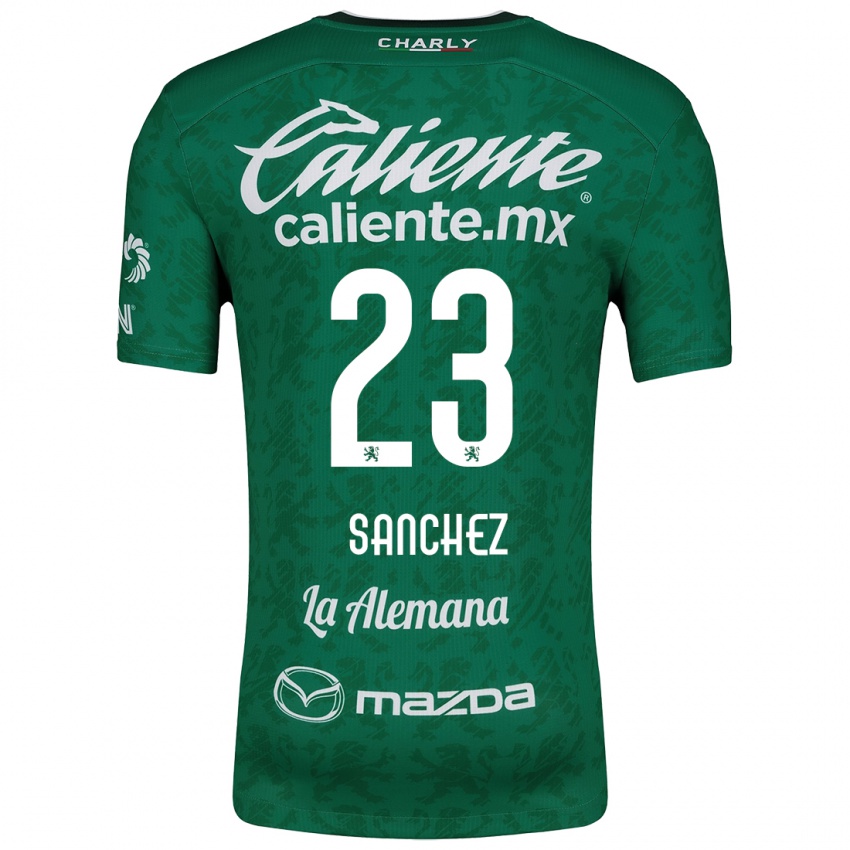 Niño Camiseta Borja Sánchez #23 Verde Blanco 1ª Equipación 2024/25 La Camisa Argentina