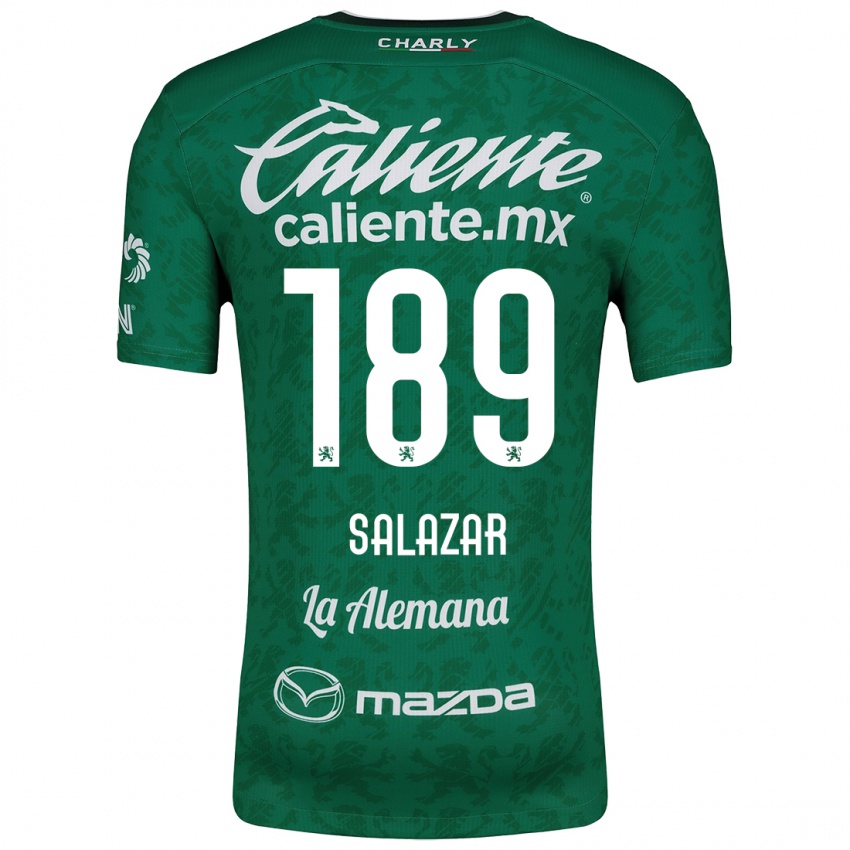 Niño Camiseta José Salazar #189 Verde Blanco 1ª Equipación 2024/25 La Camisa Argentina