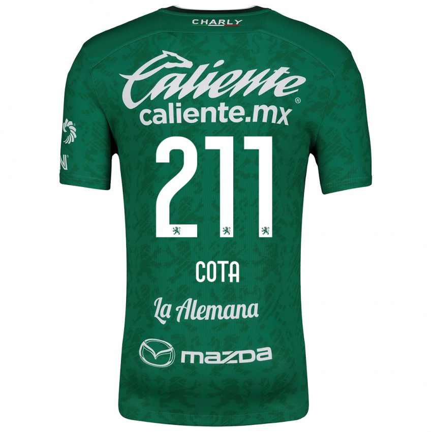 Niño Camiseta Luis Cota #211 Verde Blanco 1ª Equipación 2024/25 La Camisa Argentina