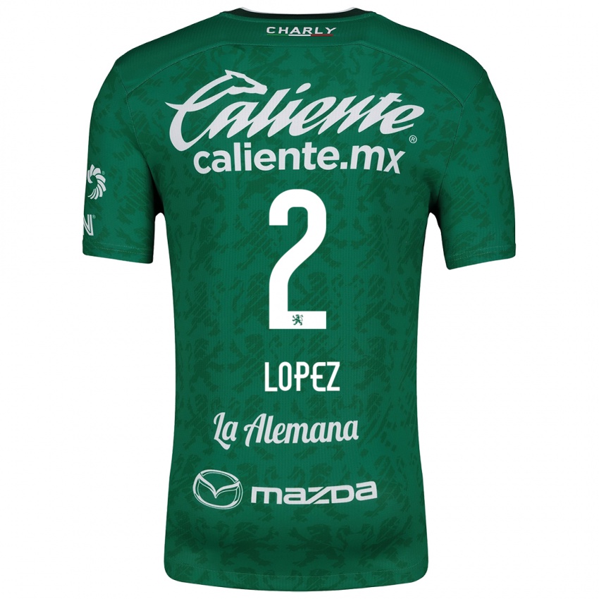 Niño Camiseta Vanessa López #2 Verde Blanco 1ª Equipación 2024/25 La Camisa Argentina