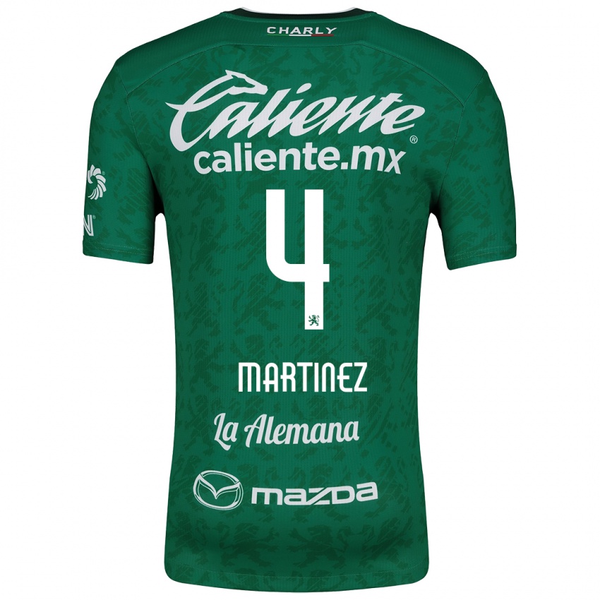 Niño Camiseta Mitzi Martínez #4 Verde Blanco 1ª Equipación 2024/25 La Camisa Argentina