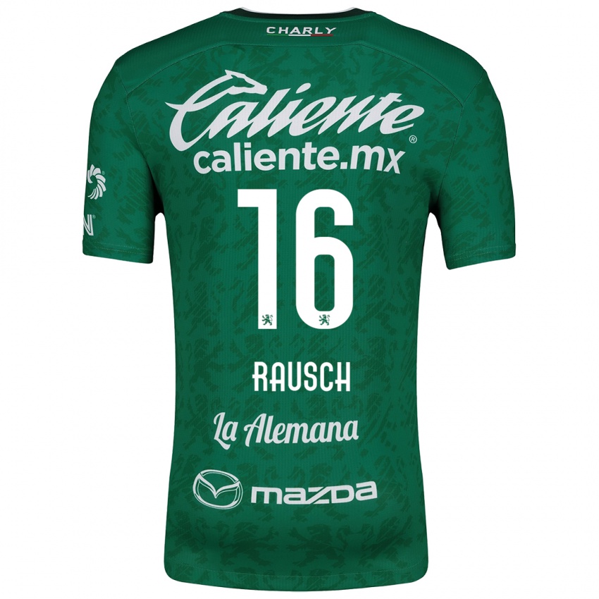 Niño Camiseta Mayalu Rausch #16 Verde Blanco 1ª Equipación 2024/25 La Camisa Argentina