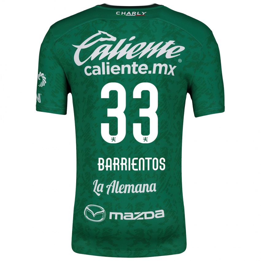 Niño Camiseta Yashira Barrientos #33 Verde Blanco 1ª Equipación 2024/25 La Camisa Argentina