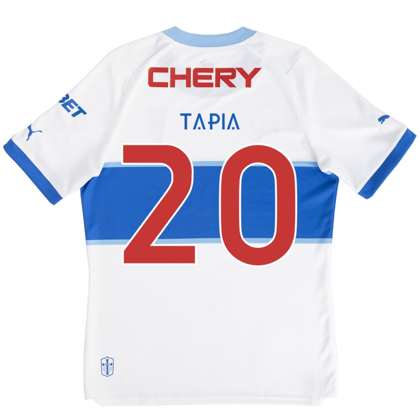 Niño Camiseta Gonzalo Tapia #20 Blanco Azul 1ª Equipación 2024/25 La Camisa Argentina