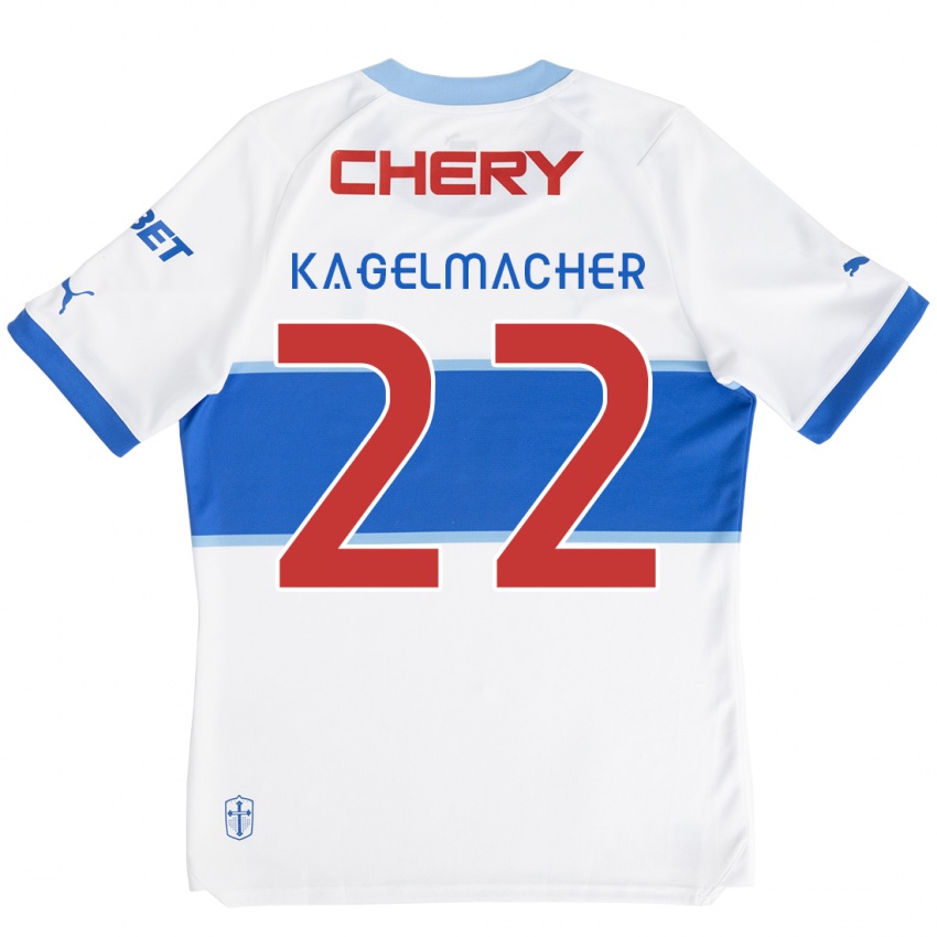 Niño Camiseta Gary Kagelmacher #22 Blanco Azul 1ª Equipación 2024/25 La Camisa Argentina