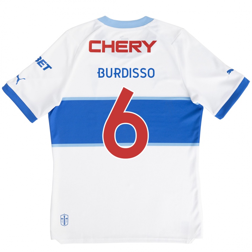 Niño Camiseta Guillermo Burdisso #6 Blanco Azul 1ª Equipación 2024/25 La Camisa Argentina