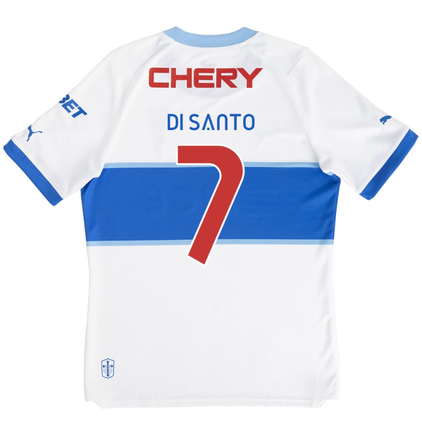 Niño Camiseta Franco Di Santo #7 Blanco Azul 1ª Equipación 2024/25 La Camisa Argentina