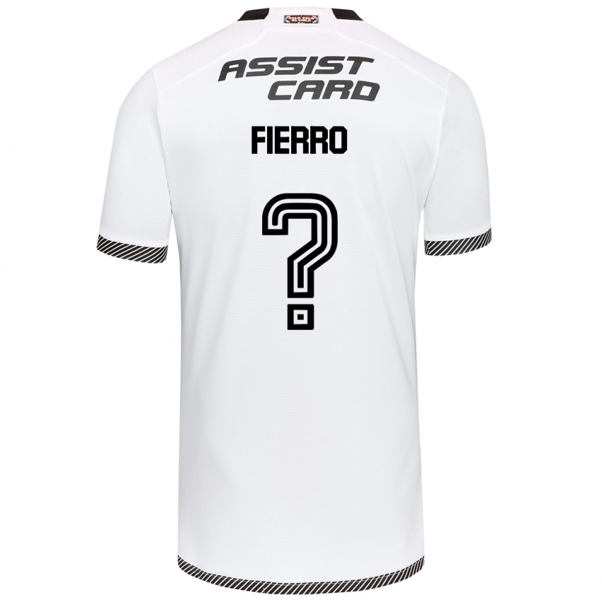 Niño Camiseta Julio Fierro #0 Blanco Negro 1ª Equipación 2024/25 La Camisa Argentina