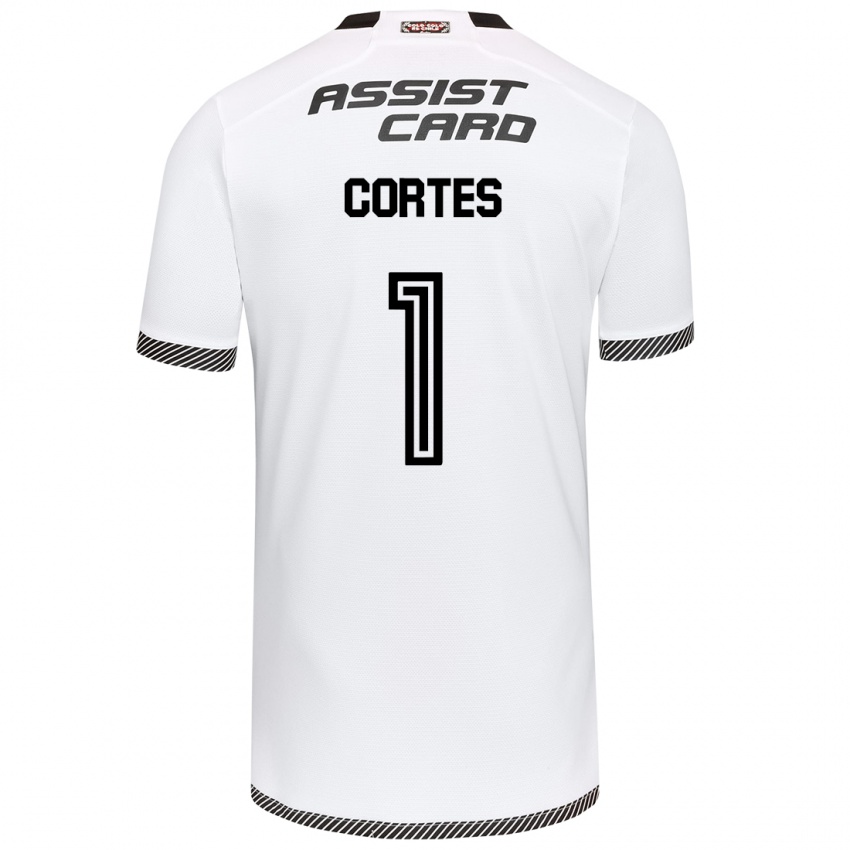 Niño Camiseta Brayan Cortés #1 Blanco Negro 1ª Equipación 2024/25 La Camisa Argentina