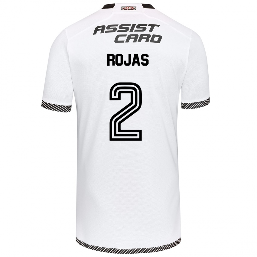 Niño Camiseta Jeyson Rojas #2 Blanco Negro 1ª Equipación 2024/25 La Camisa Argentina