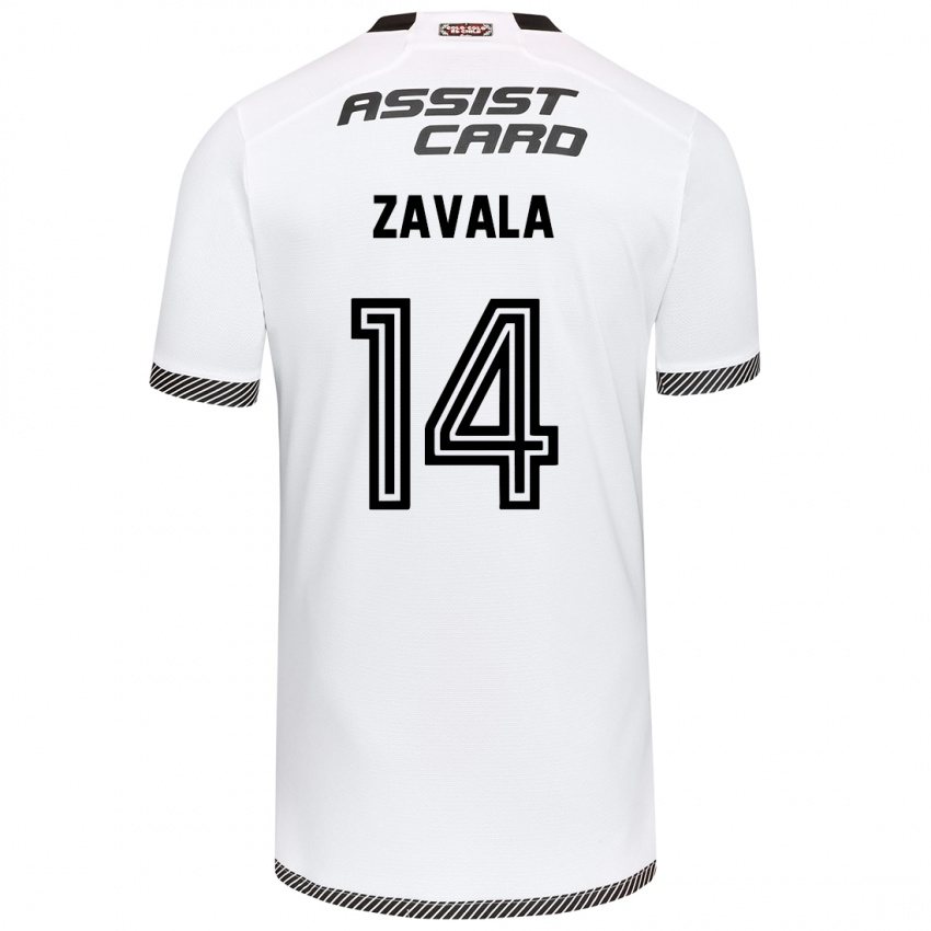 Niño Camiseta Cristián Zavala #14 Blanco Negro 1ª Equipación 2024/25 La Camisa Argentina