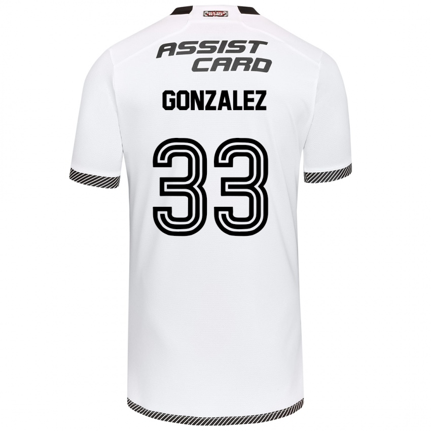 Niño Camiseta Ramiro González #33 Blanco Negro 1ª Equipación 2024/25 La Camisa Argentina