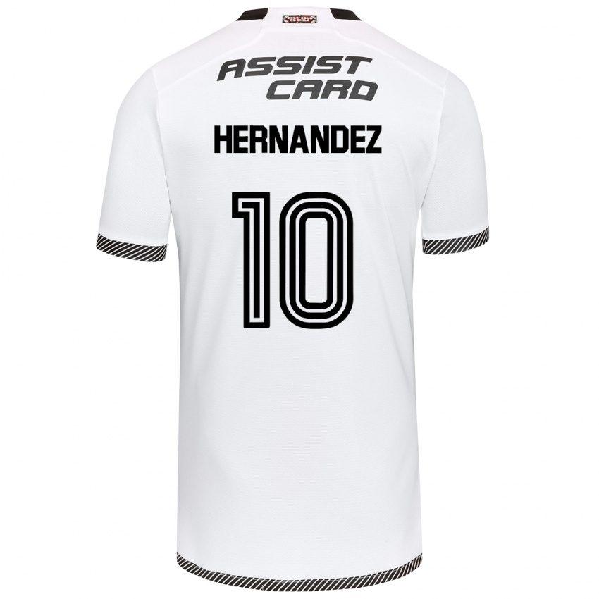 Niño Camiseta Leandro Hernández #10 Blanco Negro 1ª Equipación 2024/25 La Camisa Argentina