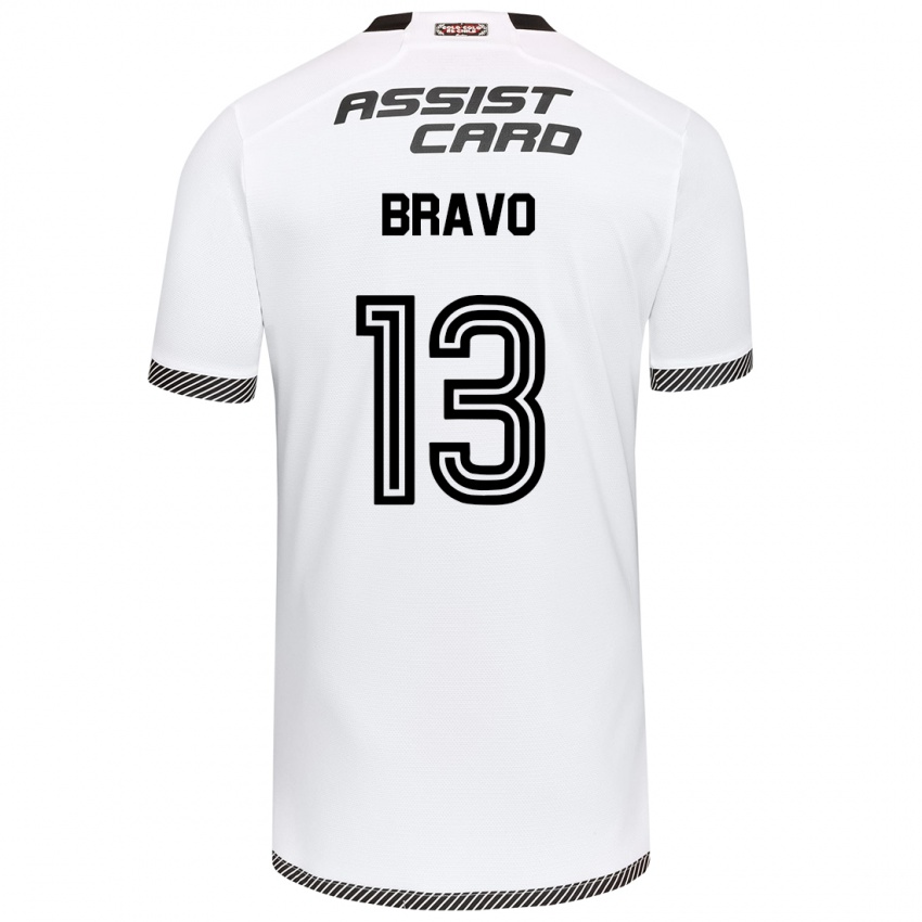 Niño Camiseta Santiago Bravo #13 Blanco Negro 1ª Equipación 2024/25 La Camisa Argentina