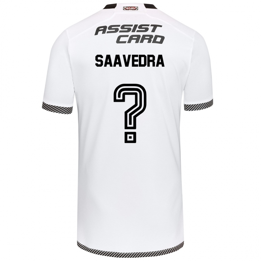 Niño Camiseta Danilo Saavedra #0 Blanco Negro 1ª Equipación 2024/25 La Camisa Argentina