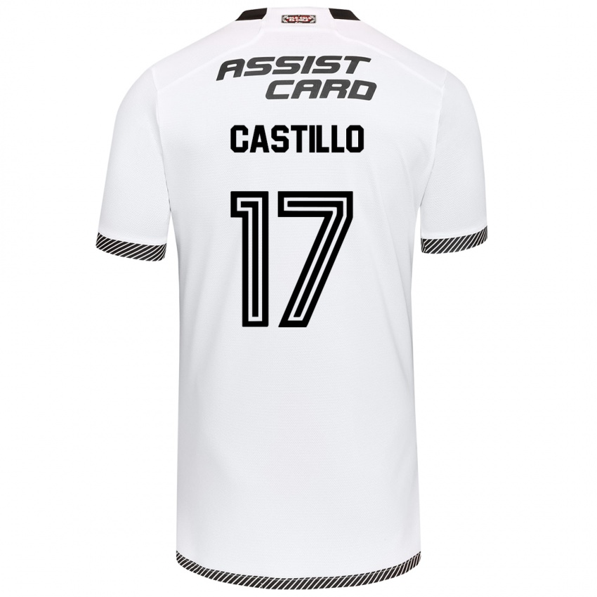 Niño Camiseta Fabián Castillo #17 Blanco Negro 1ª Equipación 2024/25 La Camisa Argentina