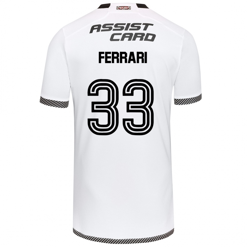 Niño Camiseta Matías Ferrari #33 Blanco Negro 1ª Equipación 2024/25 La Camisa Argentina