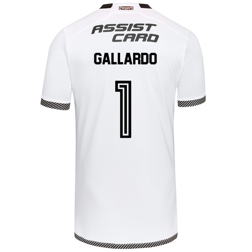 Niño Camiseta Alexia Gallardo #1 Blanco Negro 1ª Equipación 2024/25 La Camisa Argentina