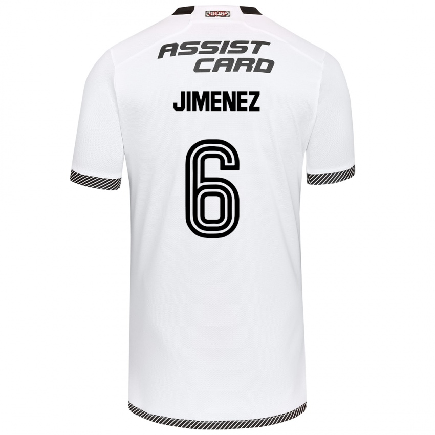 Niño Camiseta Yastin Jiménez #6 Blanco Negro 1ª Equipación 2024/25 La Camisa Argentina