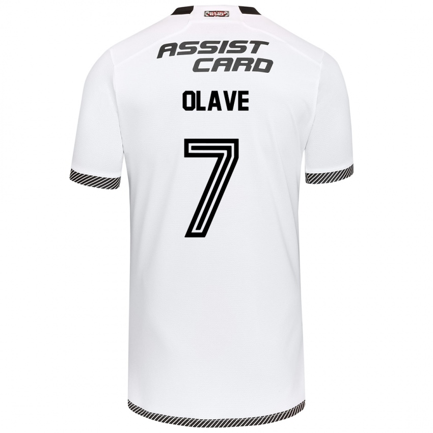 Niño Camiseta Isidora Olave #7 Blanco Negro 1ª Equipación 2024/25 La Camisa Argentina