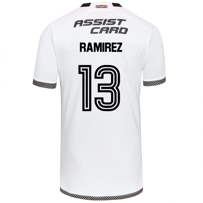 Niño Camiseta Fernanda Ramírez #13 Blanco Negro 1ª Equipación 2024/25 La Camisa Argentina