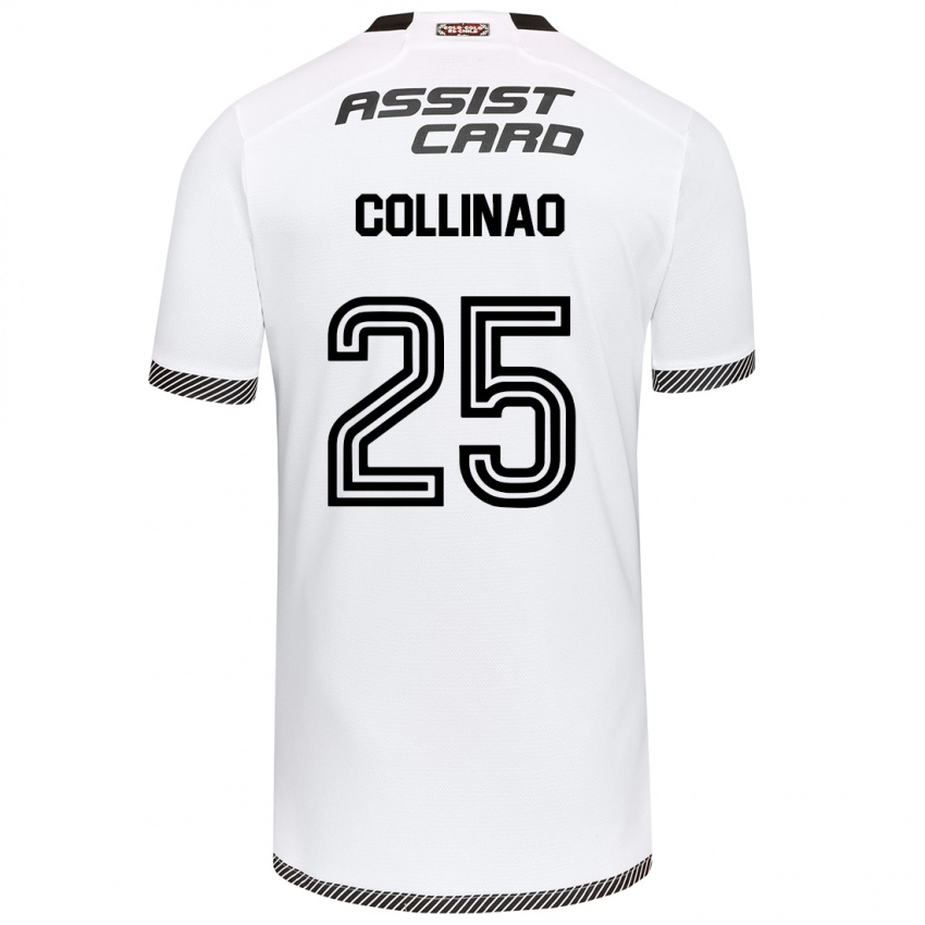 Niño Camiseta Margarita Collinao #25 Blanco Negro 1ª Equipación 2024/25 La Camisa Argentina