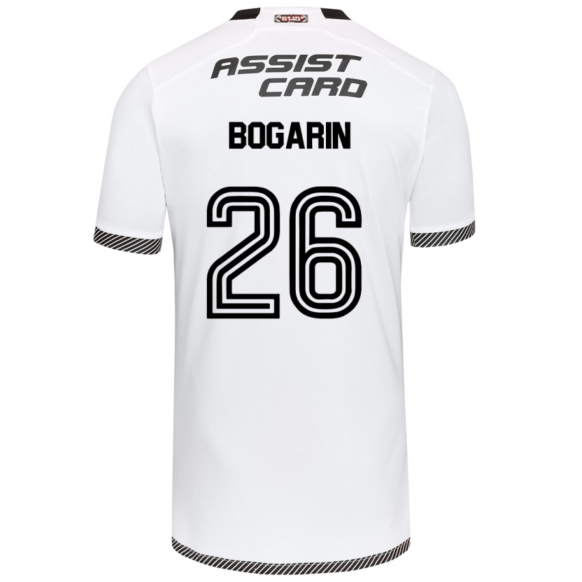 Niño Camiseta Dahiana Bogarín #26 Blanco Negro 1ª Equipación 2024/25 La Camisa Argentina