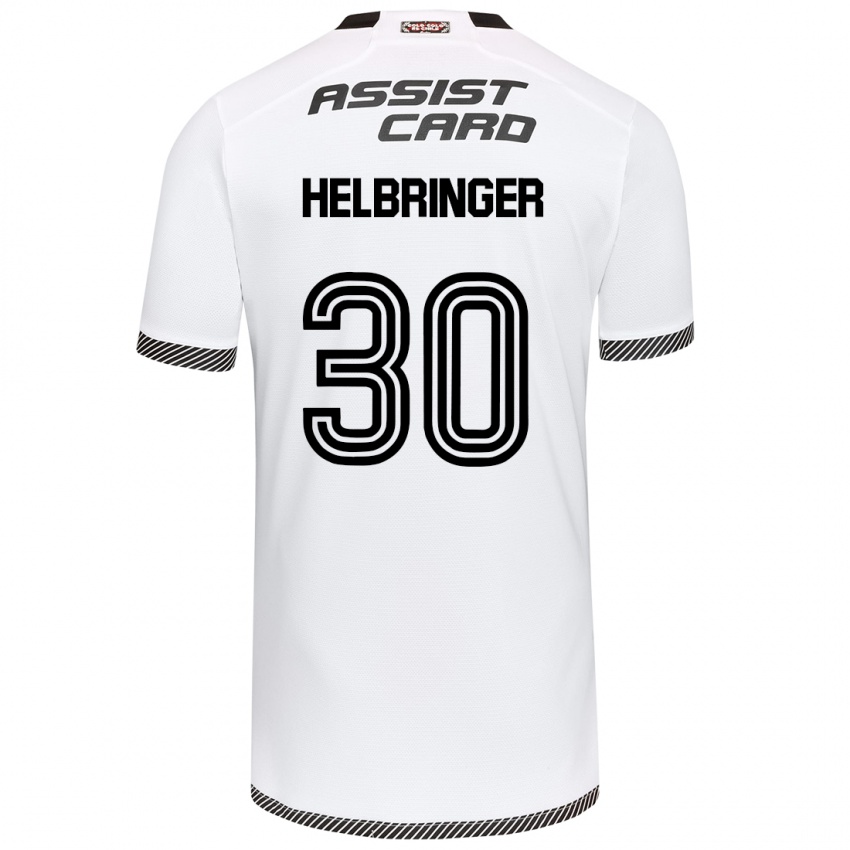 Niño Camiseta Aixa Helbringer #30 Blanco Negro 1ª Equipación 2024/25 La Camisa Argentina