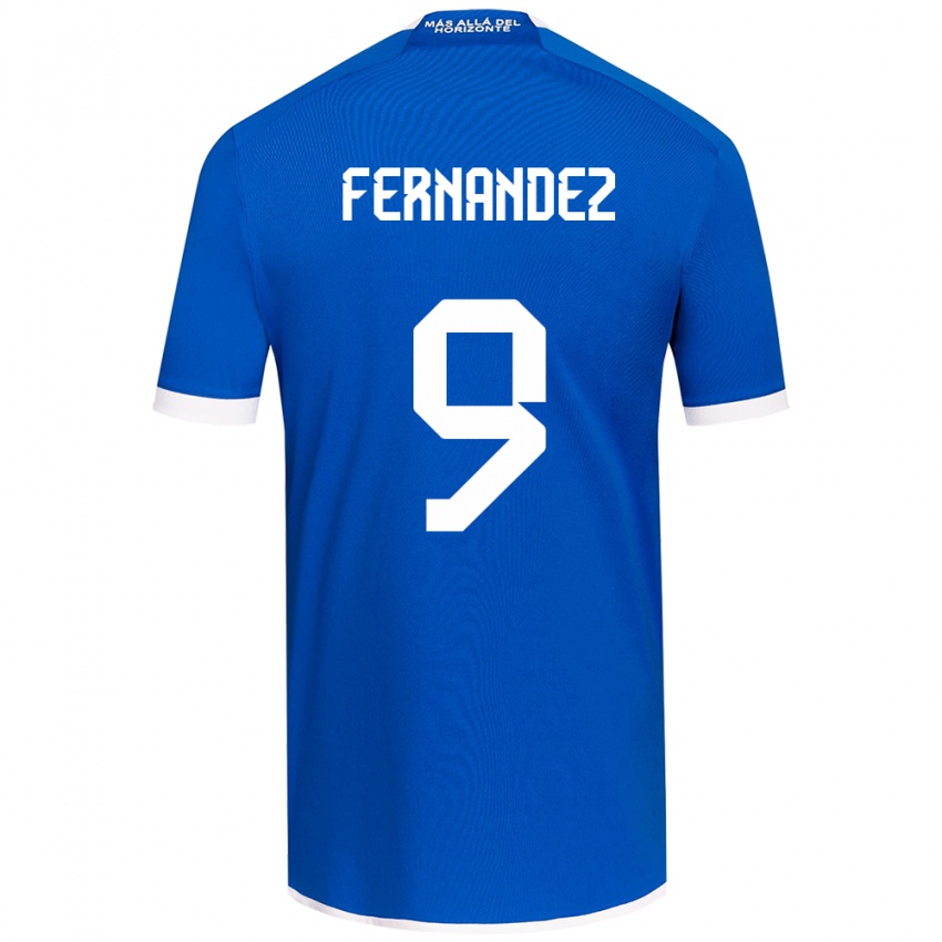 Niño Camiseta Leandro Fernández #9 Azul Blanco 1ª Equipación 2024/25 La Camisa Argentina