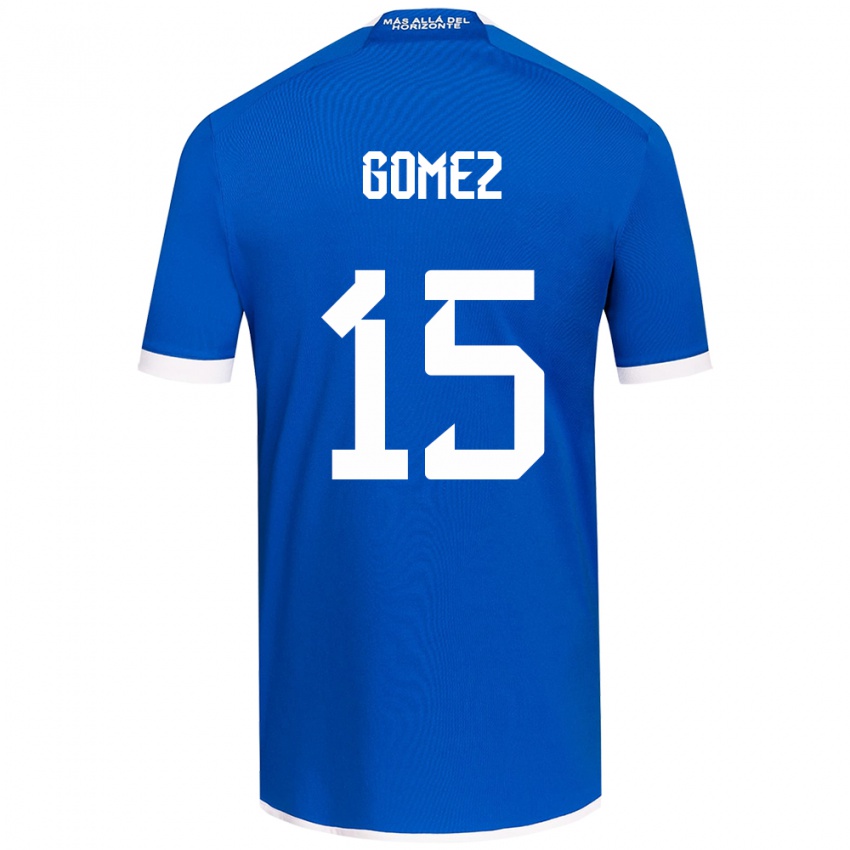 Niño Camiseta Juan Pablo Gómez #15 Azul Blanco 1ª Equipación 2024/25 La Camisa Argentina