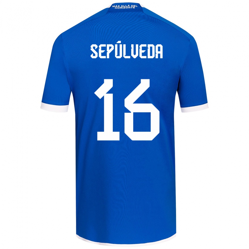 Niño Camiseta Matías Sepúlveda #16 Azul Blanco 1ª Equipación 2024/25 La Camisa Argentina