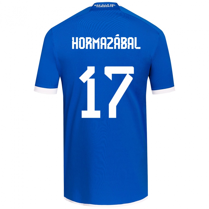 Niño Camiseta Fabián Hormazábal #17 Azul Blanco 1ª Equipación 2024/25 La Camisa Argentina